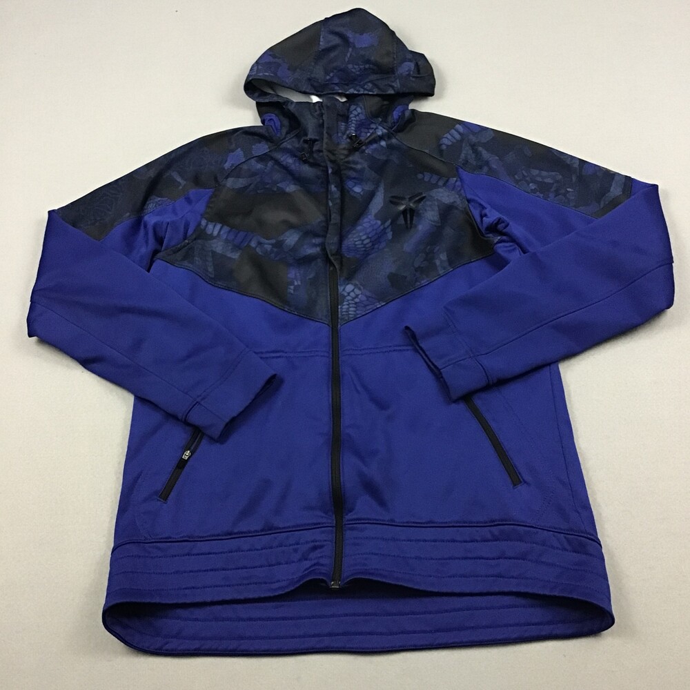 Nike Hoodie Men Medium Blue Solid Full Zip Kobe Bryant Mamba Sweatshirt Swoosh M